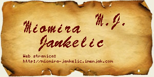 Miomira Jankelić vizit kartica